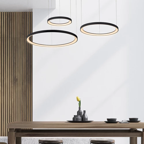 Lucide VIDAL - Hanglamp - Ø 78 cm - LED Dimb. - 1x120W 2700K - Zwart | Premium - sfeer 1